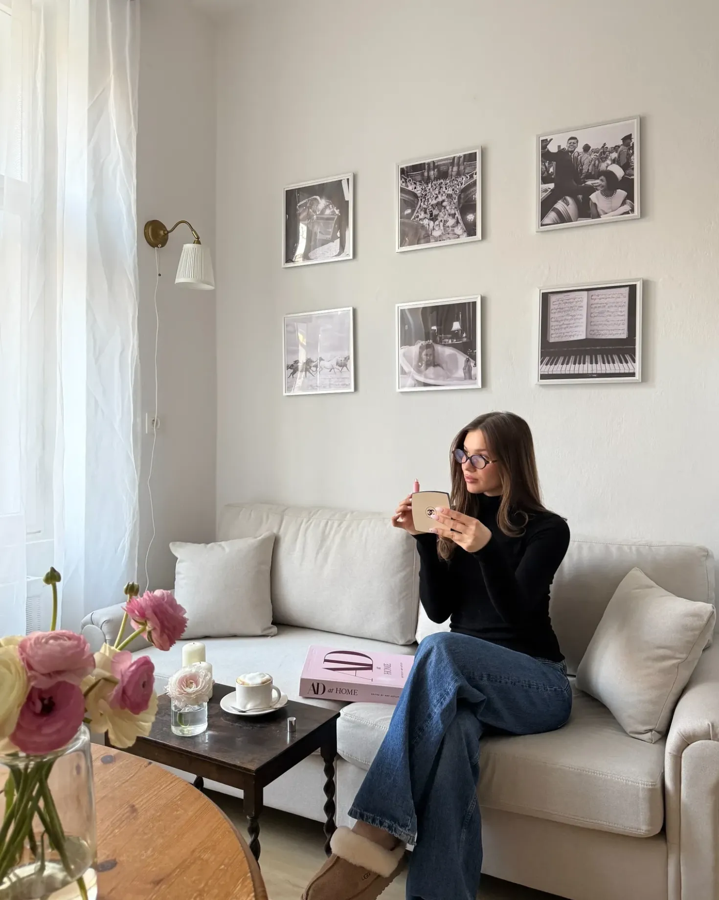 Divano 3 posti GINNERUP Tessuto Beige chiaro