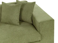 Divano 3 posti GLORVIKA Tessuto Verde scuro