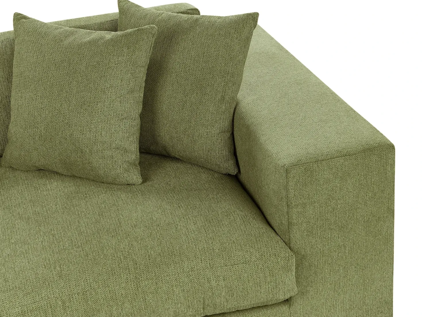 Divano 3 posti GLORVIKA Tessuto Verde scuro