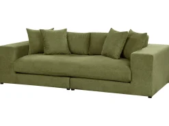 Divano 3 posti GLORVIKA Tessuto Verde scuro