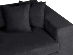 Divano 3 posti GLORVIKA Tessuto Nero
