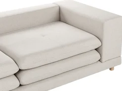 Divano 2 posti HEDEN Tessuto Beige con cuscino