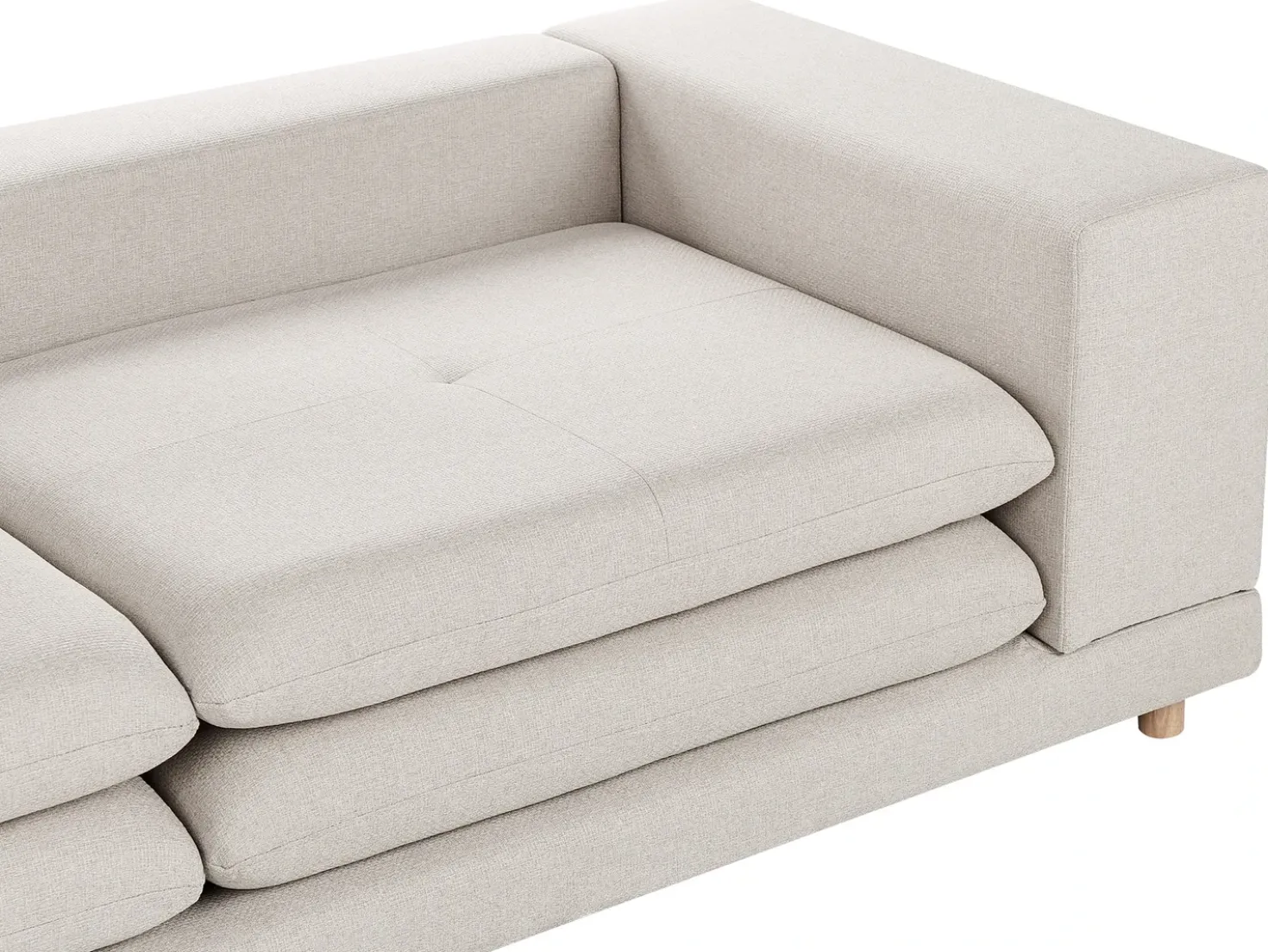 Divano 2 posti HEDEN Tessuto Beige con cuscino