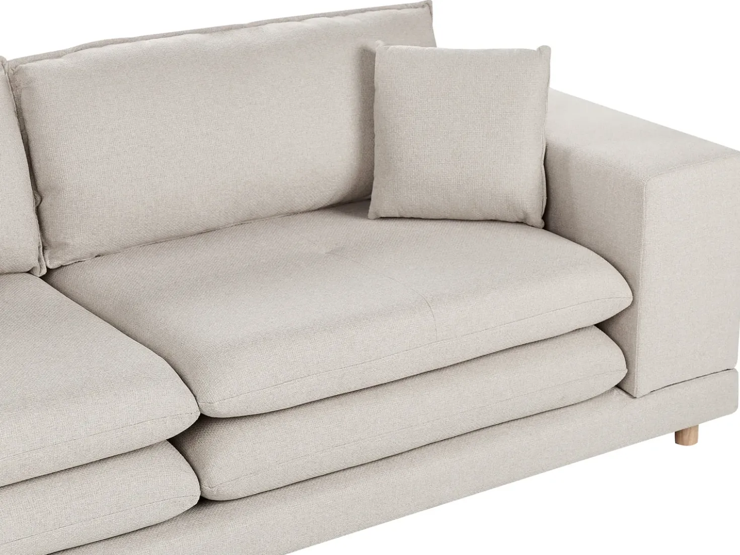 Divano 2 posti HEDEN Tessuto Beige con cuscino