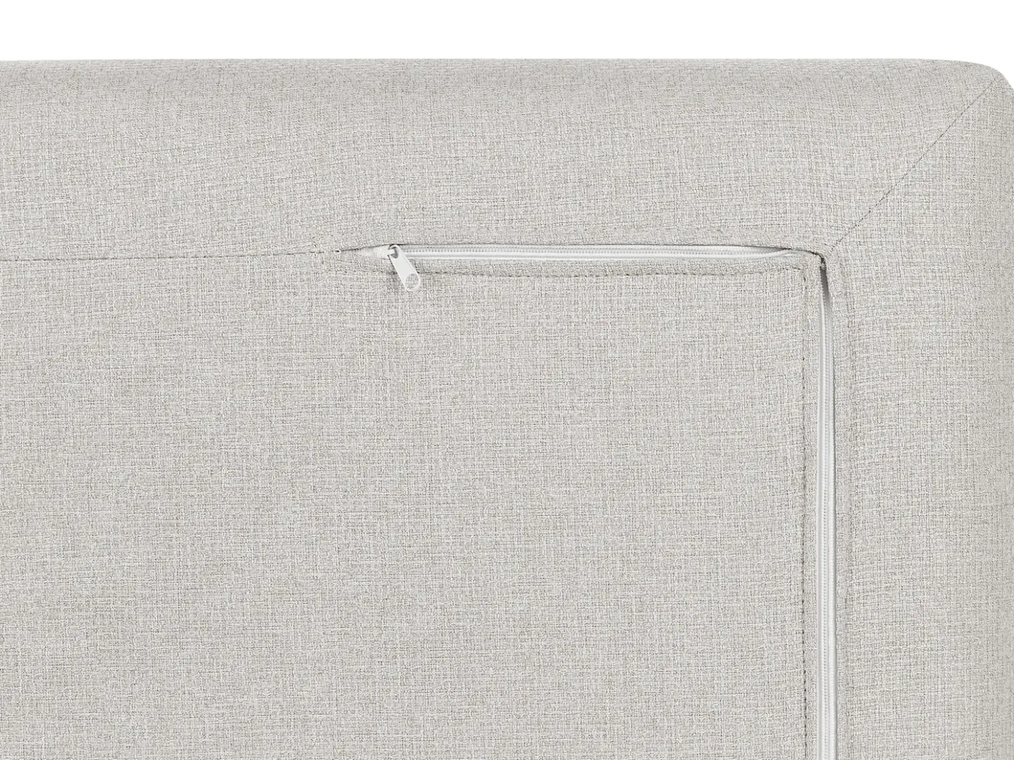 Divano 2 posti HEDEN Tessuto Beige con ottomana