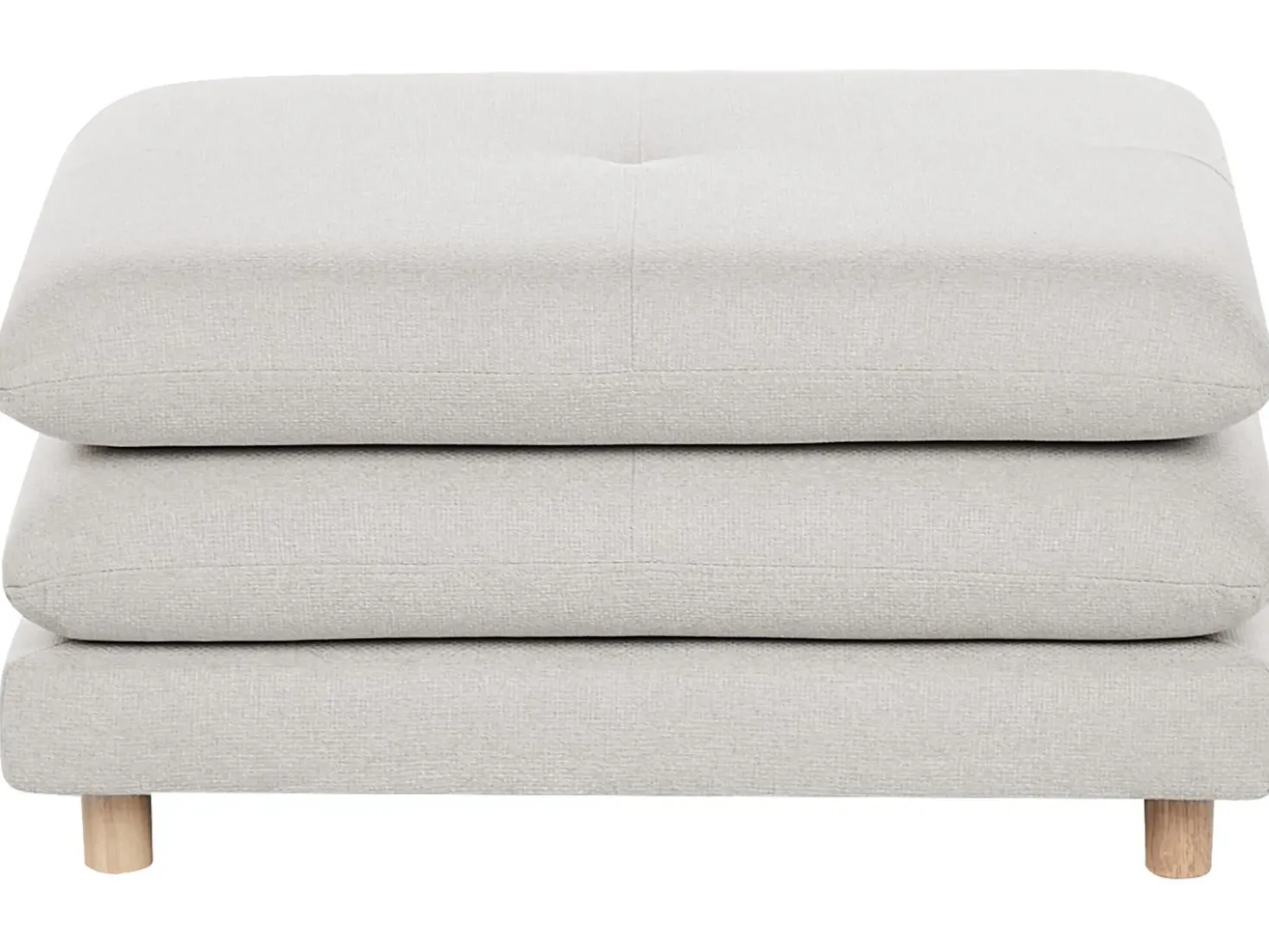 Divano 2 posti HEDEN Tessuto Beige con ottomana
