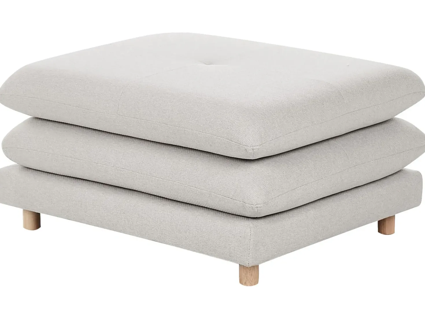 Divano 2 posti HEDEN Tessuto Beige con ottomana