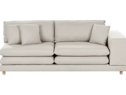 Divano 2 posti HEDEN Tessuto Beige con ottomana