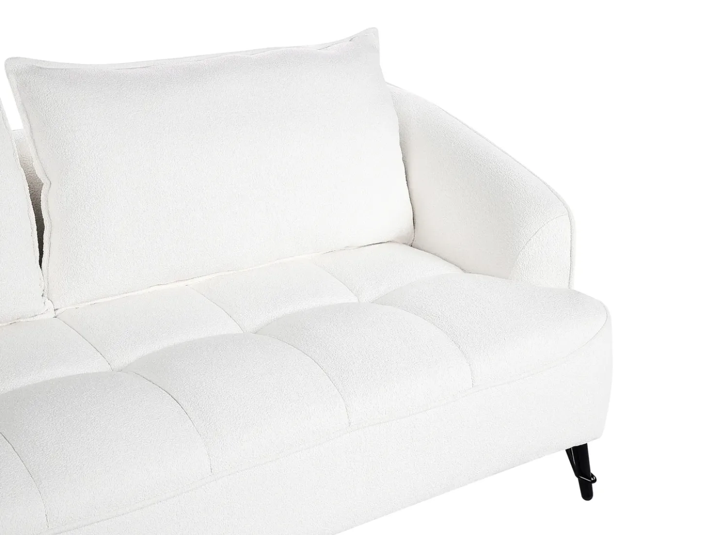Divano 3 posti HOBRO Bouclé Bianco