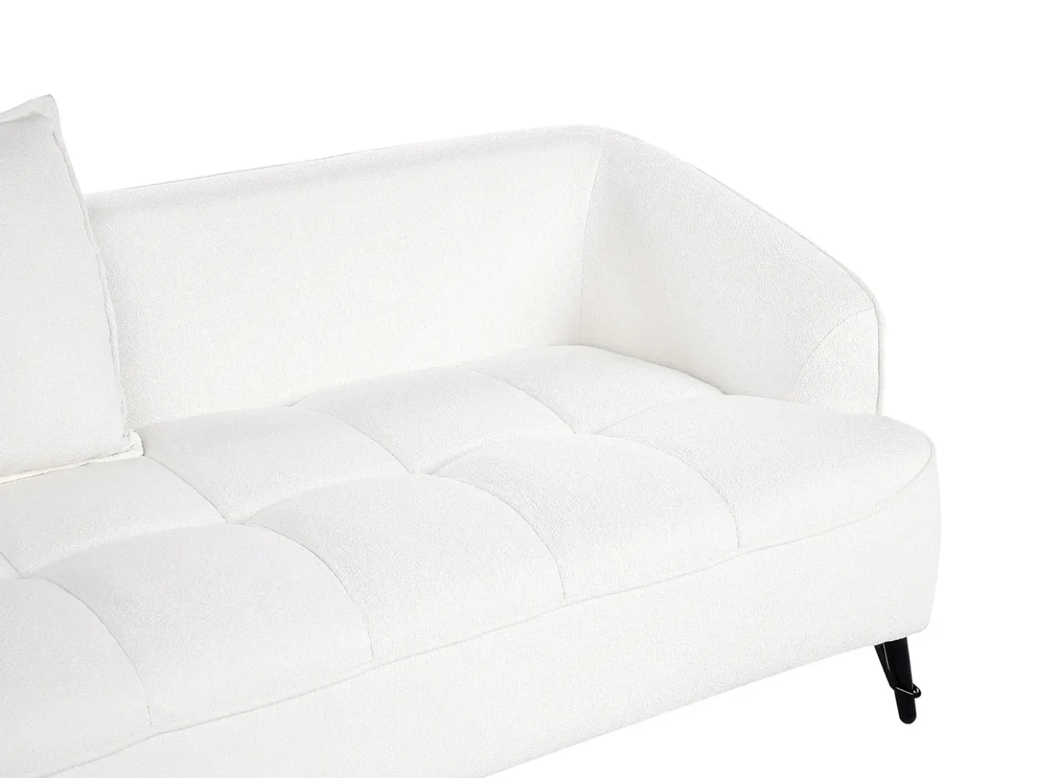 Divano 3 posti HOBRO Bouclé Bianco