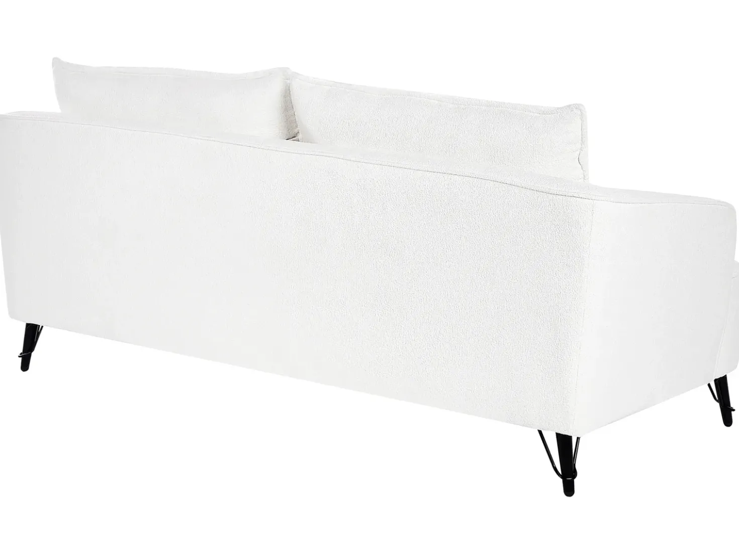 Divano 3 posti HOBRO Bouclé Bianco