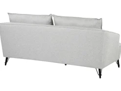 Divano 3 posti HOBRO Tessuto Grigio chiaro