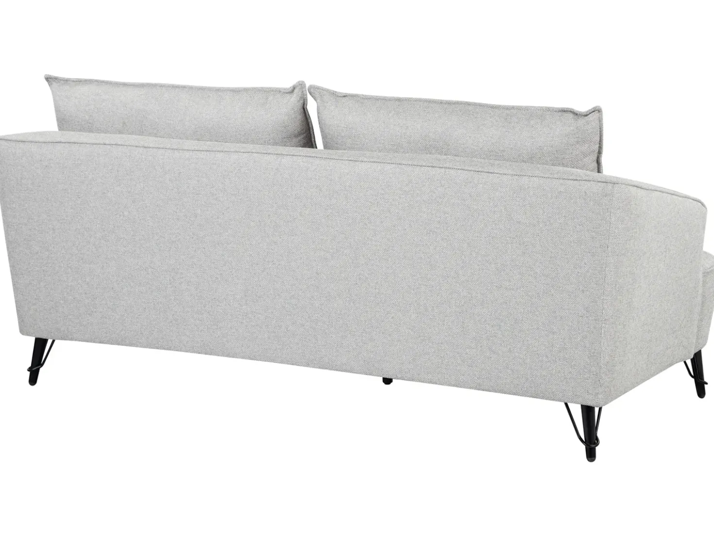 Divano 3 posti HOBRO Tessuto Grigio chiaro