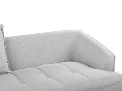 Divano 3 posti HOBRO Tessuto Grigio chiaro