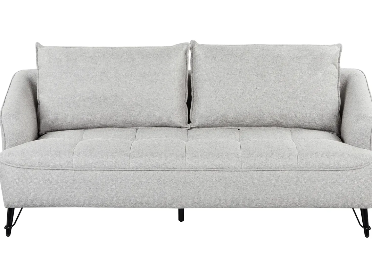 Divano 3 posti HOBRO Tessuto Grigio chiaro