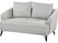 Divano 2 posti HOBRO Tessuto Grigio chiaro
