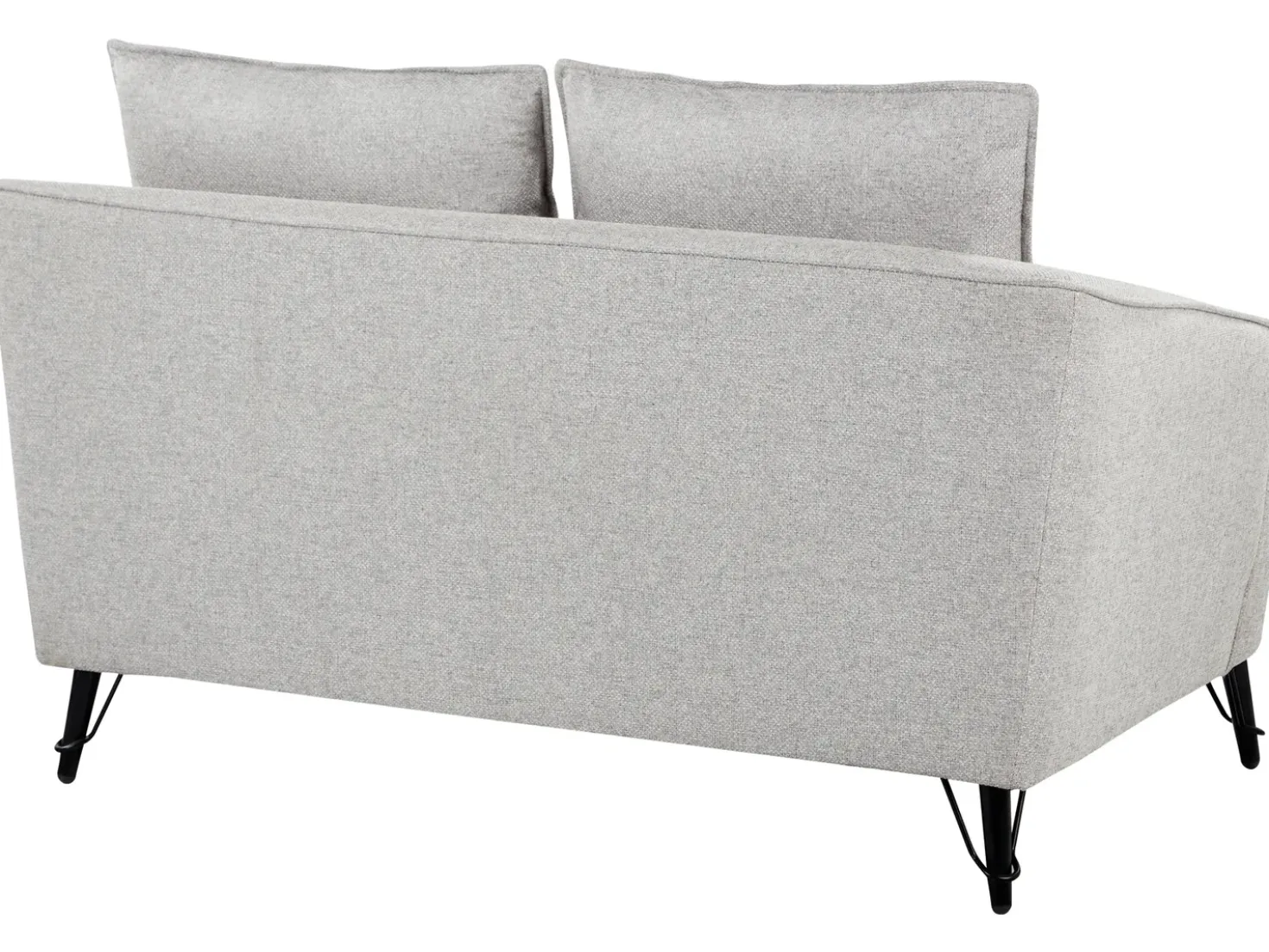 Divano 2 posti HOBRO Tessuto Grigio chiaro