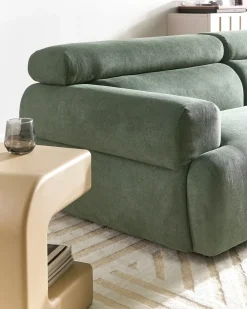 Divano 3 posti HOVDEN Tessuto Verde