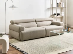 Divano 3 posti HOVDEN Tessuto Beige