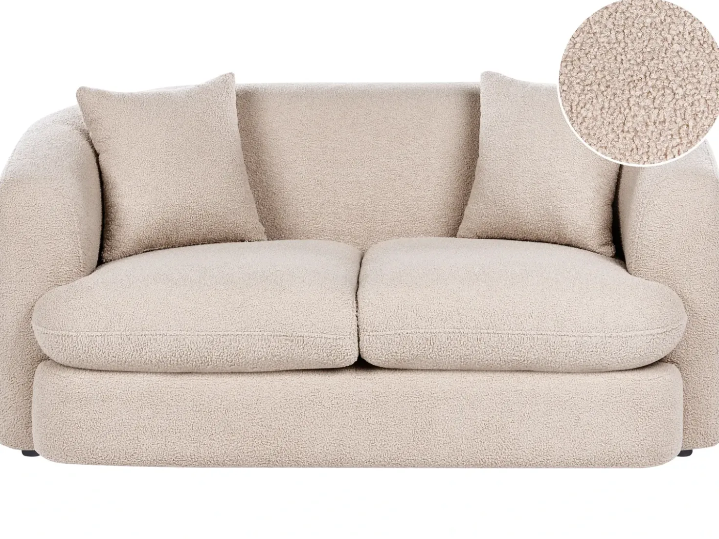 Divano 2 posti HUSBY Bouclé Beige