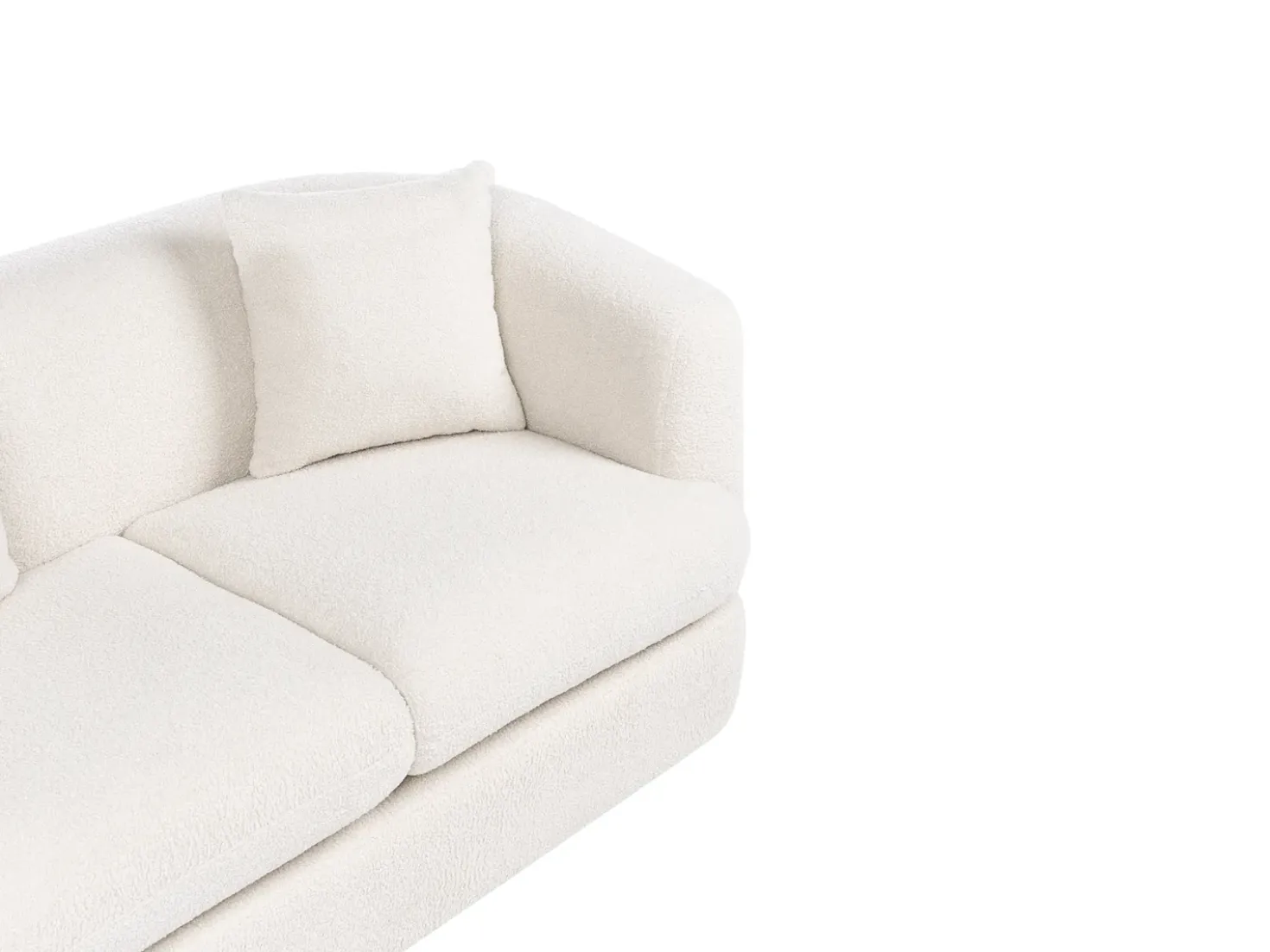 Divano 2 posti HUSBY Bouclé Bianco sporco