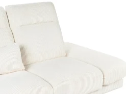 Divano 3 posti IKAST Velluto a coste Beige chiaro