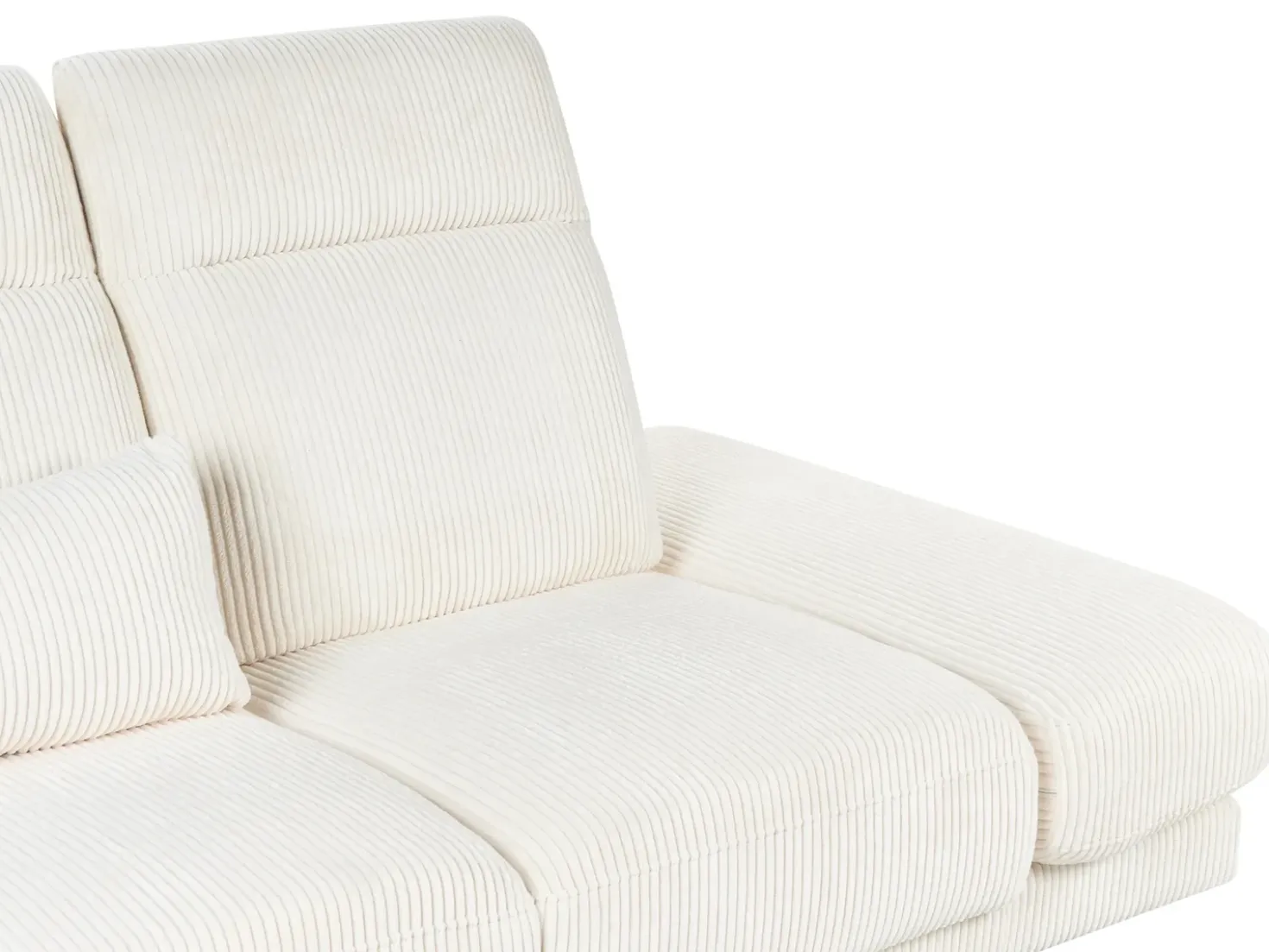 Divano 3 posti IKAST Velluto a coste Beige chiaro