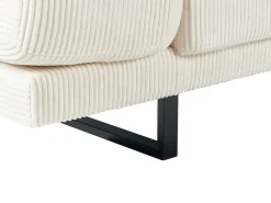 Divano 3 posti IKAST Velluto a coste Beige chiaro