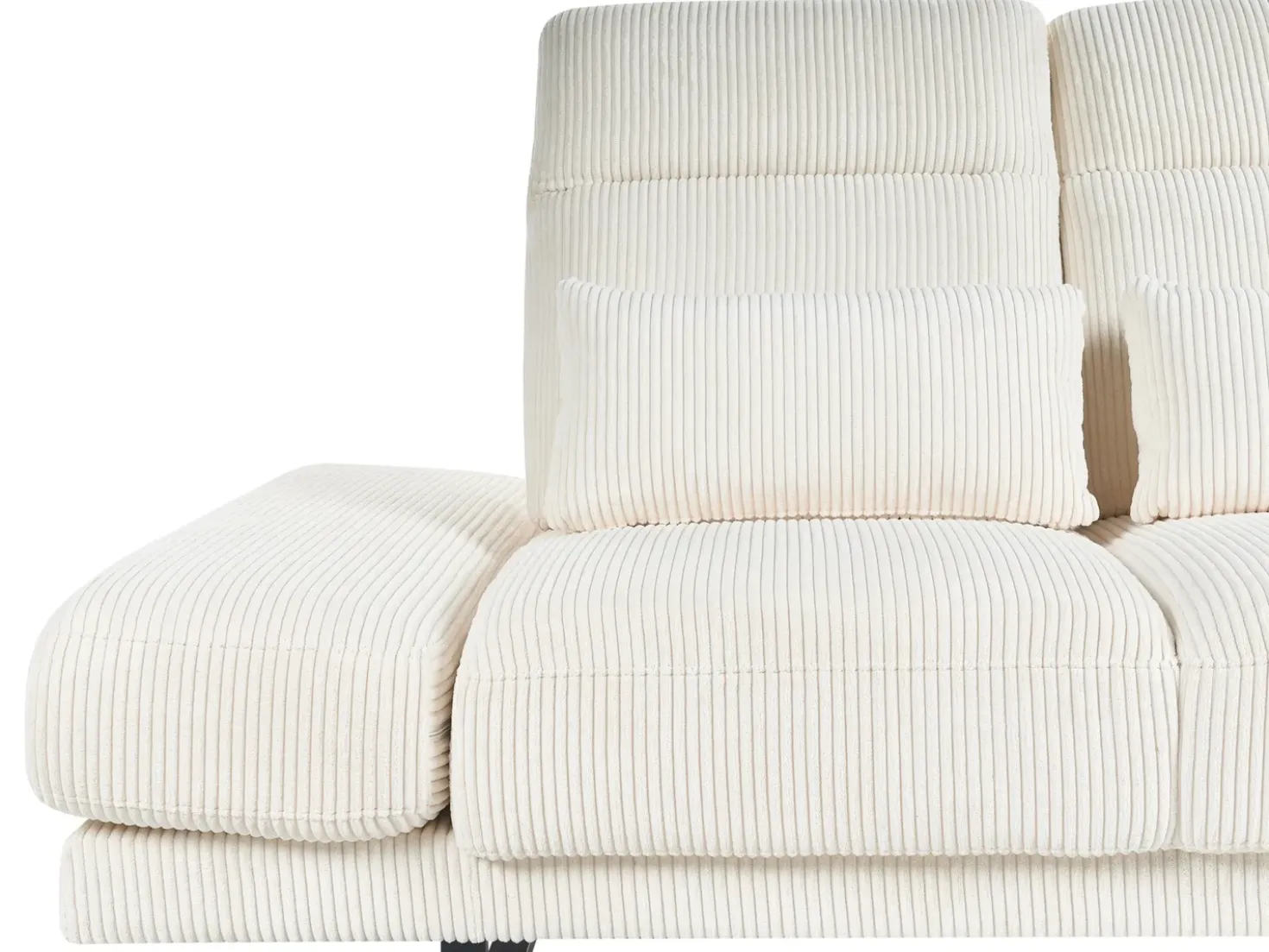 Divano 3 posti IKAST Velluto a coste Beige chiaro