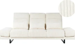 Divano 3 posti IKAST Velluto a coste Beige chiaro