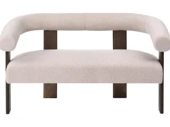 Divano 2 posti ILBRO Bouclé Marrone scuro/Beige