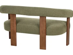 Divano 2 posti ILBRO Bouclé Verde/Marrone scuro