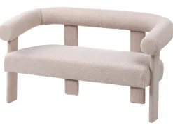 Divano 2 posti ILBRO Bouclé Beige chiaro
