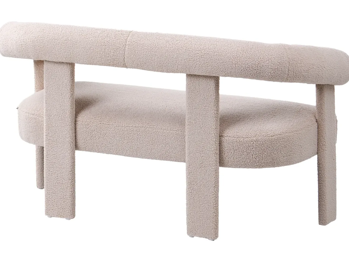 Divano 2 posti ILBRO Bouclé Beige chiaro