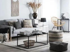 Divano 2 posti KALMAR Tessuto Grigio chiaro