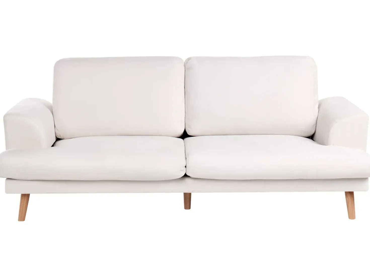 Divano 3 posti KILDAL Tessuto Beige chiaro