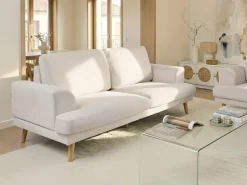 Divano 3 posti KILDAL Tessuto Beige chiaro