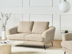 Divano 2 posti KJAER Bouclé Beige chiaro