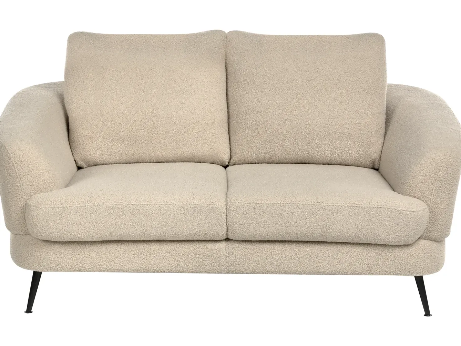 Divano 2 posti KJAER Bouclé Beige chiaro