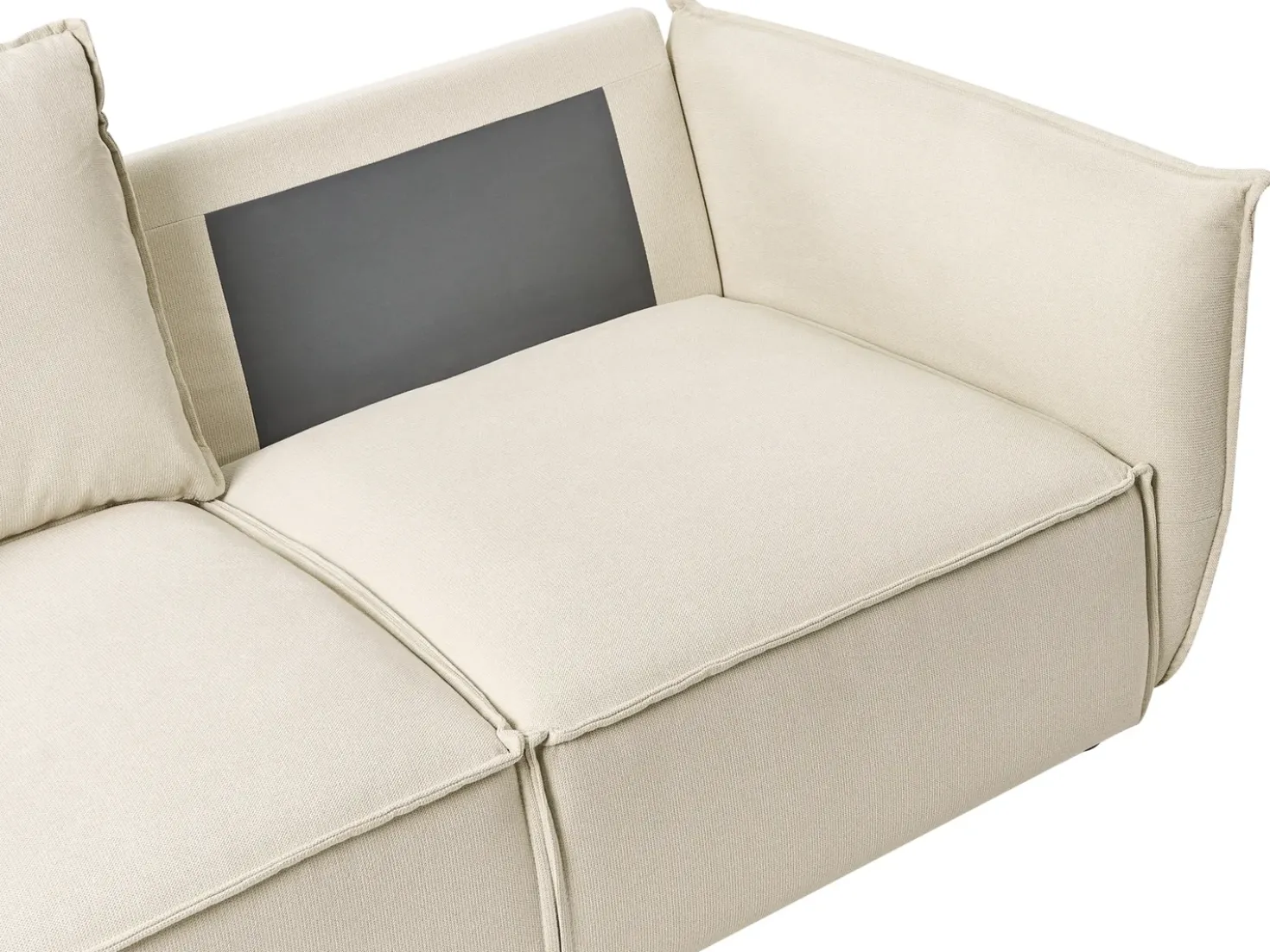 Divano 3 posti KUNES Tessuto Beige chiaro