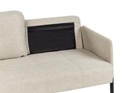 Divano 2 posti LAHTI Tessuto Beige chiaro