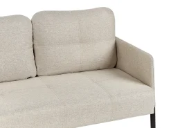 Divano 2 posti LAHTI Tessuto Beige chiaro