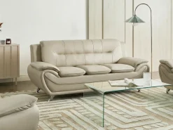 Divano 3 posti LEIRA Pelle sintetica Beige