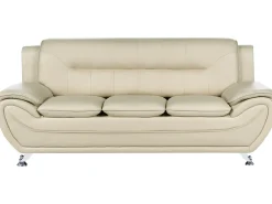 Divano 3 posti LEIRA Pelle sintetica Beige