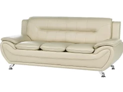 Divano 3 posti LEIRA Pelle sintetica Beige