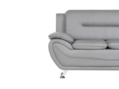 Divano 2 posti LEIRA Pelle sintetica Grigio