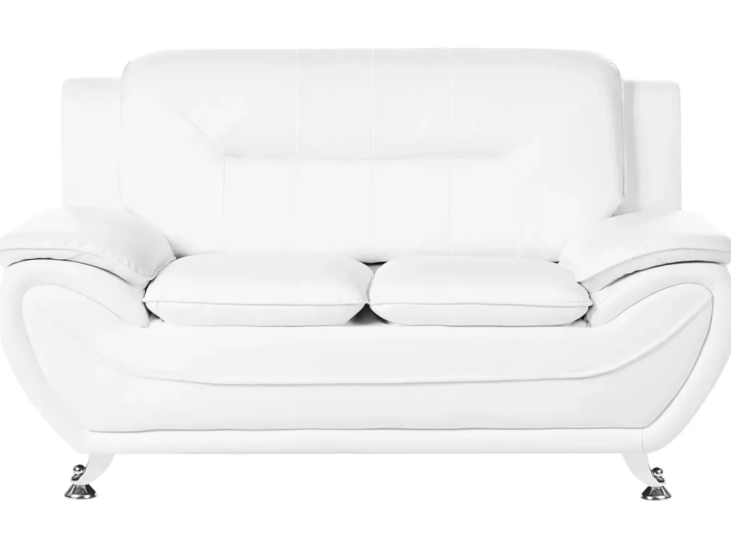 Divano 2 posti LEIRA Pelle sintetica Bianco