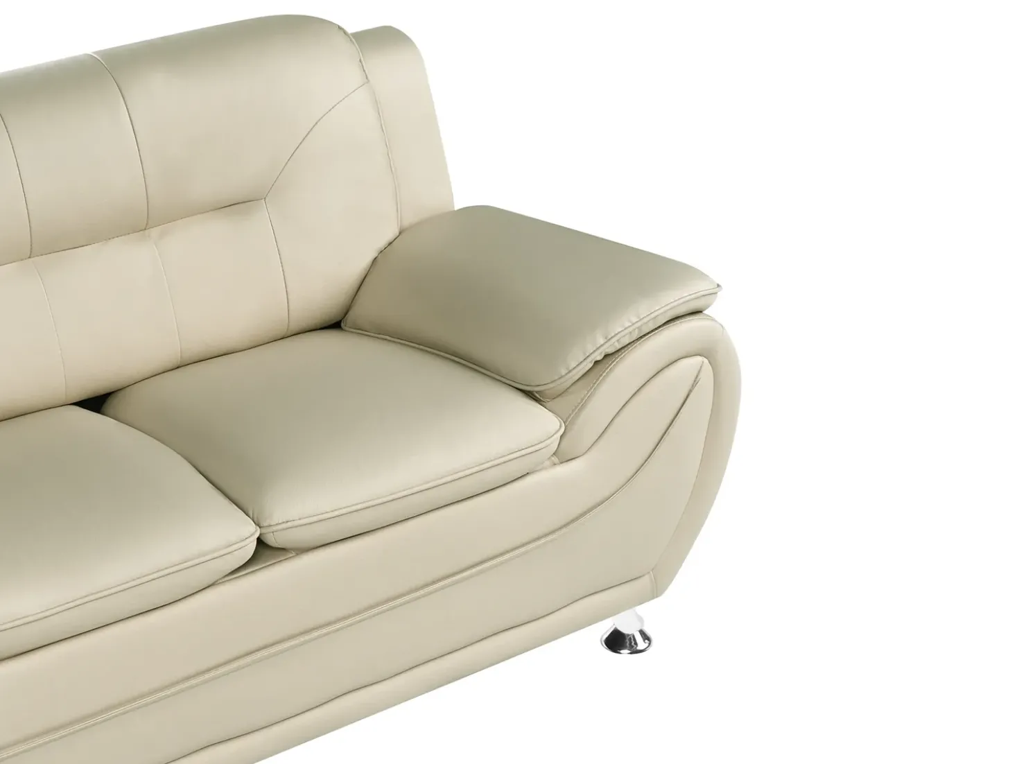 Divano 2 posti LEIRA Pelle sintetica Beige