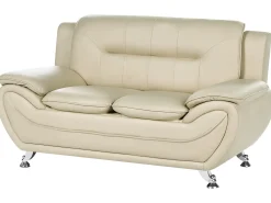 Divano 2 posti LEIRA Pelle sintetica Beige