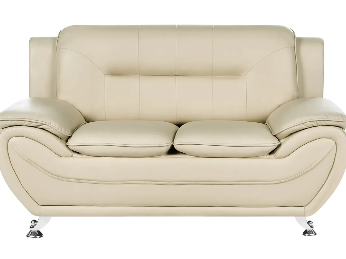 Divano 2 posti LEIRA Pelle sintetica Beige